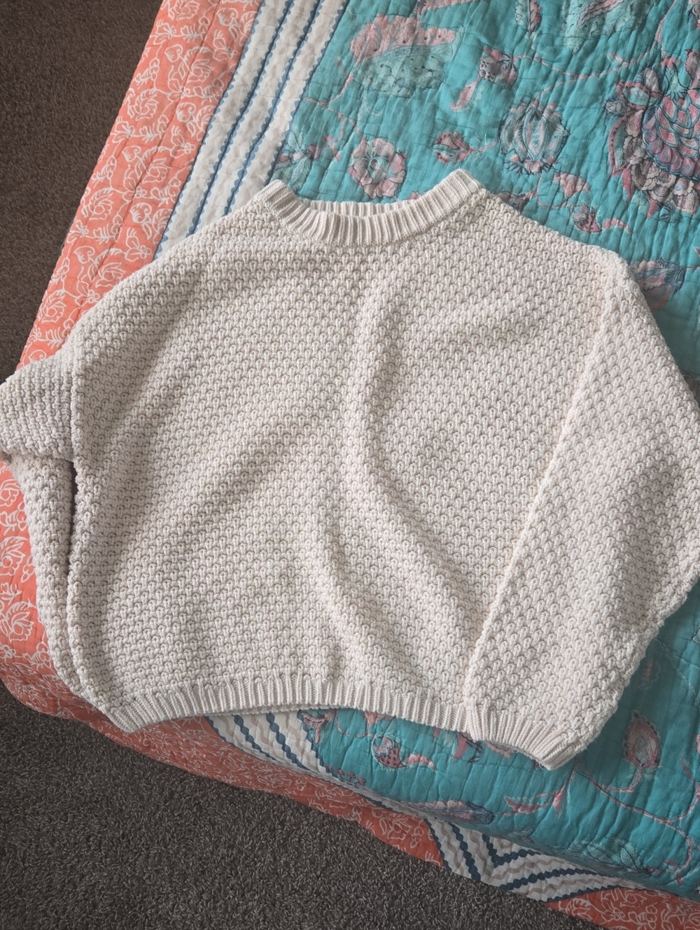 Universal Thread Cream Textured Crewneck Sweater